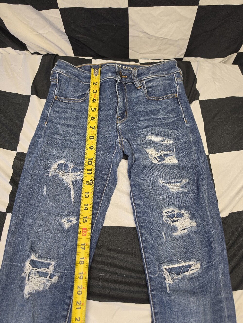 American Eagle Outfitters Dark Blue Jeans - Picture 4 of 7